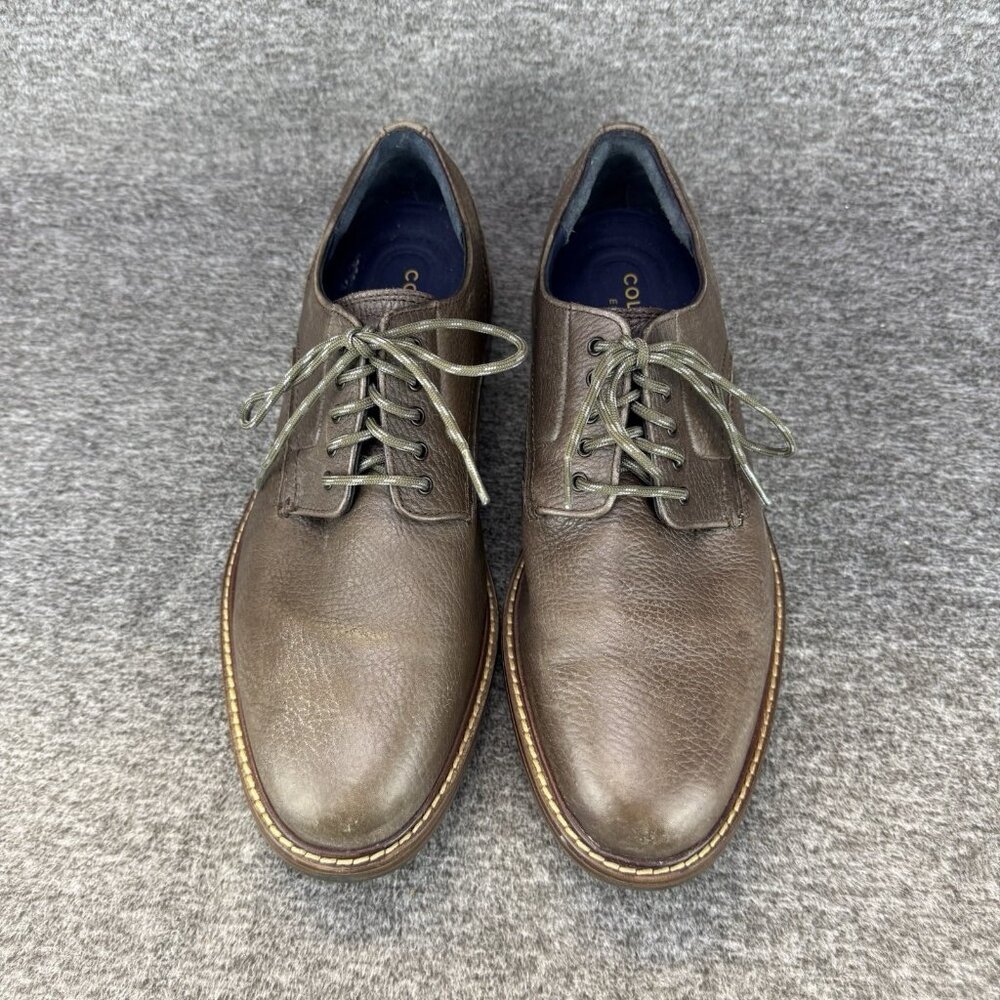 ✅Mens 8.5M Cole Haan Oxford Shoe Brown Leather Midland Lug Plain Toe Casual Shoe - Picture 6 of 10